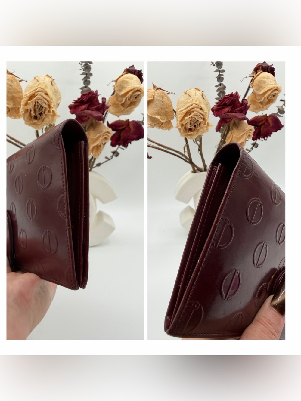 Vintage Rare Dunhill England West Germany Oxblood Leather Kiss-lock Wallet✨✨ - Picture 6 of 12